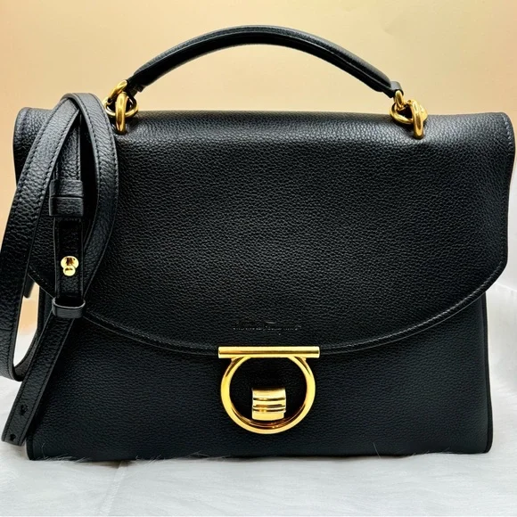 SOLD Salvatore Ferragamo Gancini Top Handle Bag - Picture 2 of 9